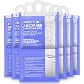 CLEVAST Moisture Absorbers Packets - 15.2 OZ, 6 Pack Large Dehumidifier Bags for Closet, Hanging Humidity Absorber in Wardrobes, Bedrooms, Bathrooms - Unscented