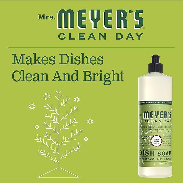 MRS. MEYER’S CLEAN DAY LIQUID DISH SOAP, BIODEGRADABLE FORMULA, LIMITED EDITION IOWA PINE, 16 FL. OZ