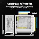Corsair 3000D AIRFLOW White Mid-Tower PC Case 2x SP120 ELITE Fans 4-Slot GPU view 3