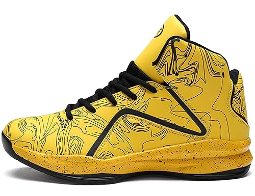 GNEDIAE Herren High-Top Basketball Schuhe Outdoor Anti-Rutsch Sneaker Atmungsaktiv Ausbildung Turnschuhe Sportschuhe Laufesch