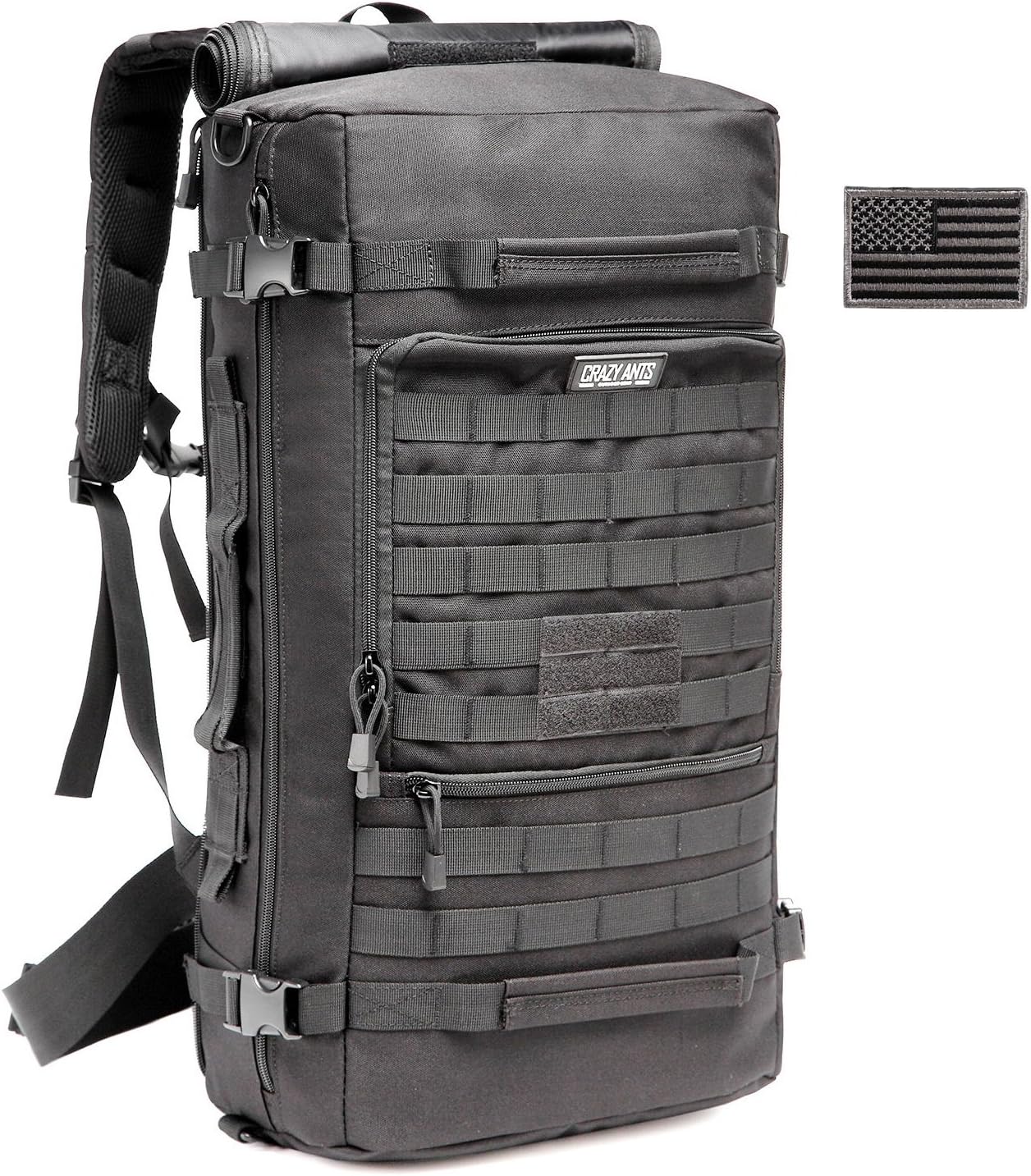 CRAZY ANTS Military Tactical Backpack Hiking Camping Shoulder Bag Upgraded Version
