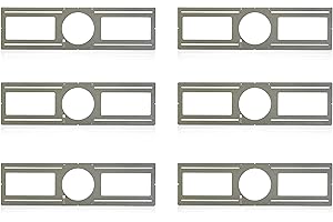 OhLectric Recessed LED Light Plate - Slim Light Kit Bracket - New Construction Light Mounting Plate with Notches - Steel, Pack of 6 (26" Rough-in Plate for 6" Recessed LED) - OL-48065