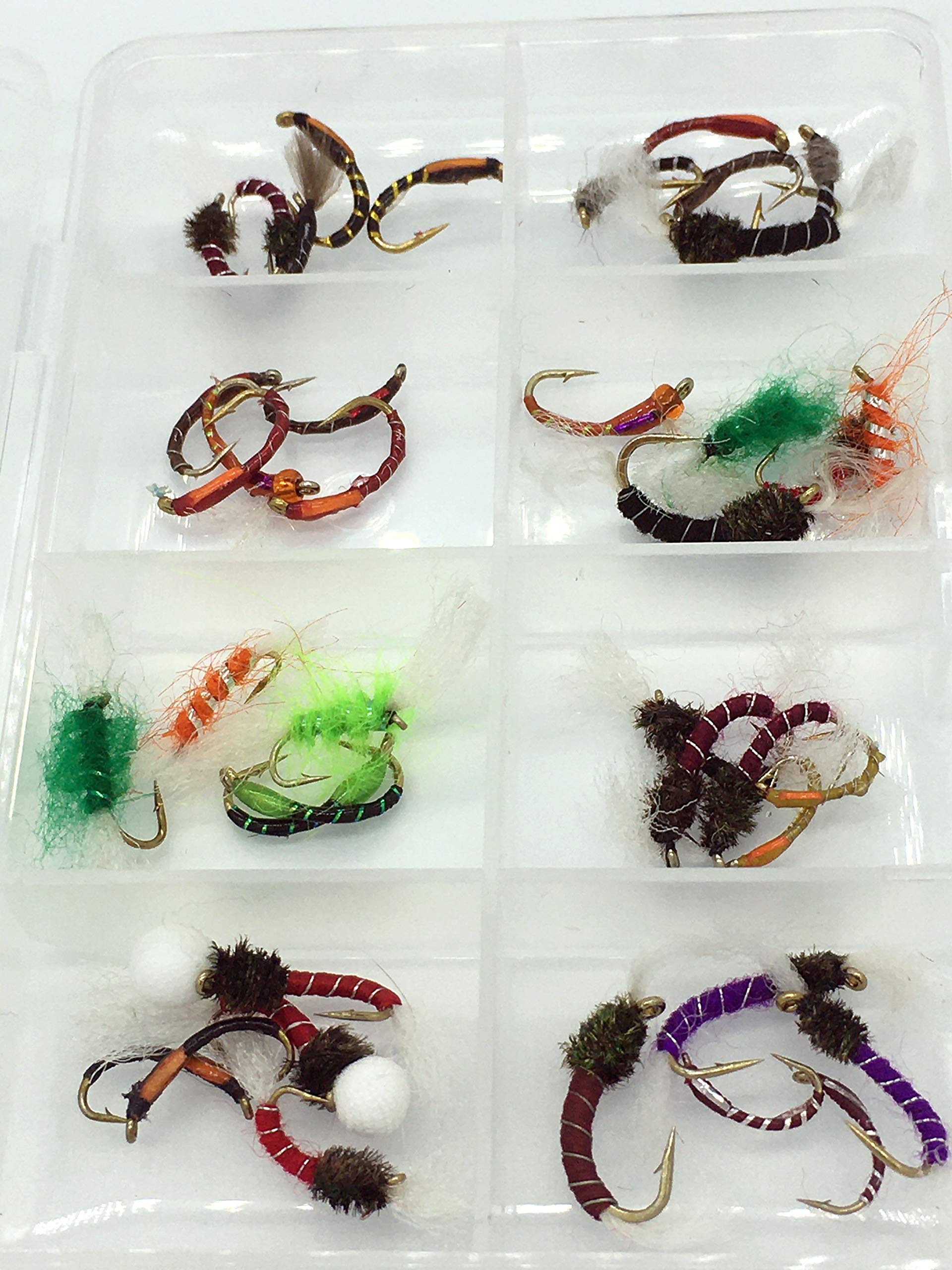 Fly Fishing SUMMER BUZZER SET for trout, 40 Flies in sizes 10-14