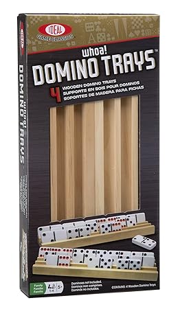 Ideal Poof-Slinky 0X5304 Ideal Solid Wood Domino Tray Organizer, 4-Pack