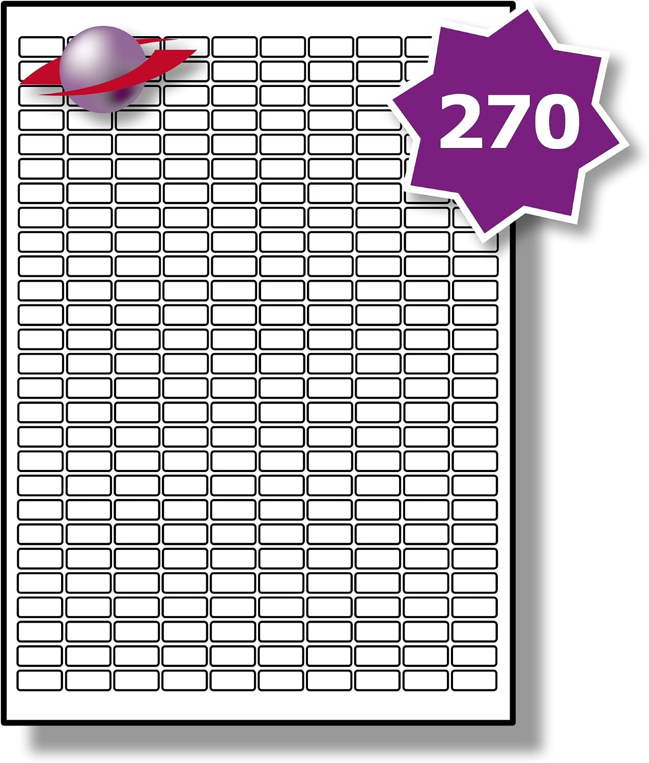 270 Per Page Sheet 10 Sheets 2700 Sticky SMALL MICRO Labels Label