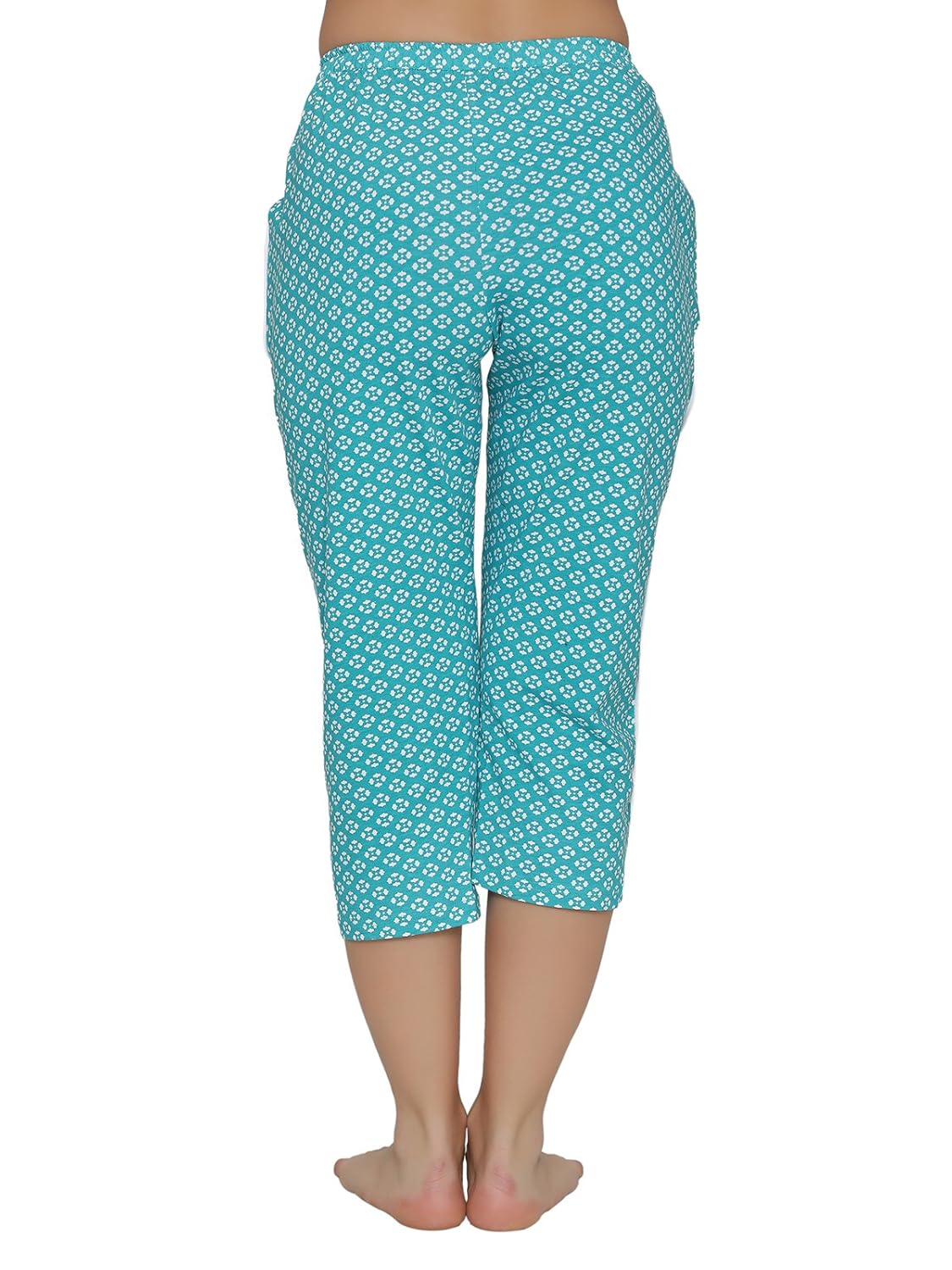 clovia women's cotton rich printed capris