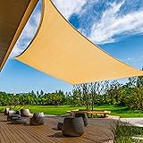 KANAGAWA Sun Shade Sail 12'x16' Sand Rectangle UV