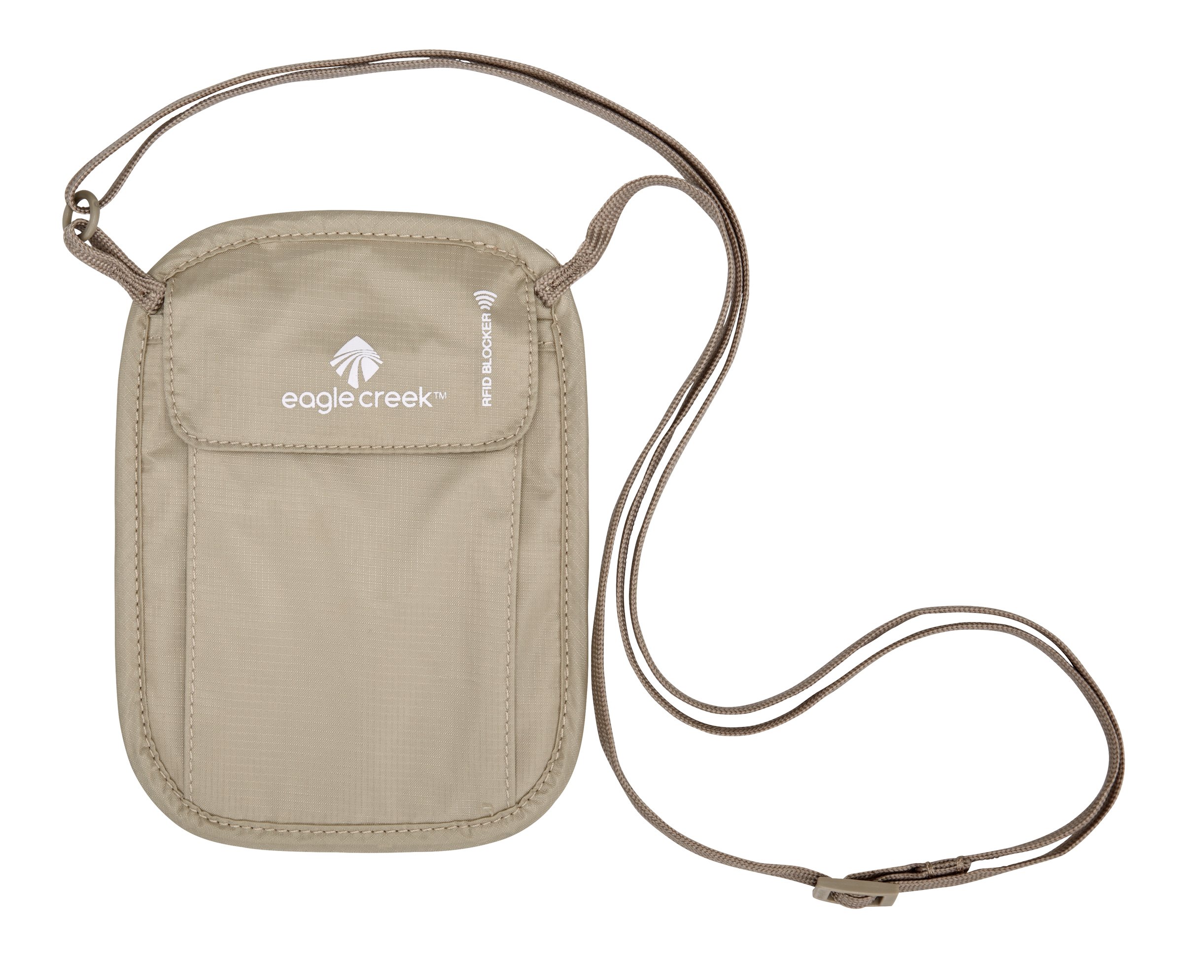Eagle Creek RFID Blocker Wallet, Beige Neck Pouche, 18 cm,0.1 L, Tan