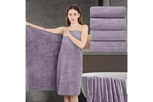 ARL HOME Extra Large Bath Towel Set 35"x70"Oversized Bath Sheet Set Cozy Soft Microfiber Bath Towel Jumbo Huge Purple Bathroom Towel Quick Dry Absorbent Towel Set for Bathroom,Hotel,Guests,Shower,Spa,Pack of 4