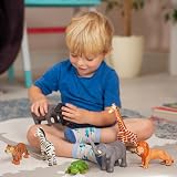 Learning Minds Jumbo Jungle Animals Set 8 Toy Safari Zoo Figures 18 Months+ view 8