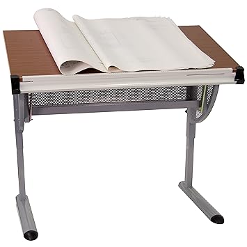 Amazon.com: Flash Furniture Adjustable Drawing and Drafting Table ...