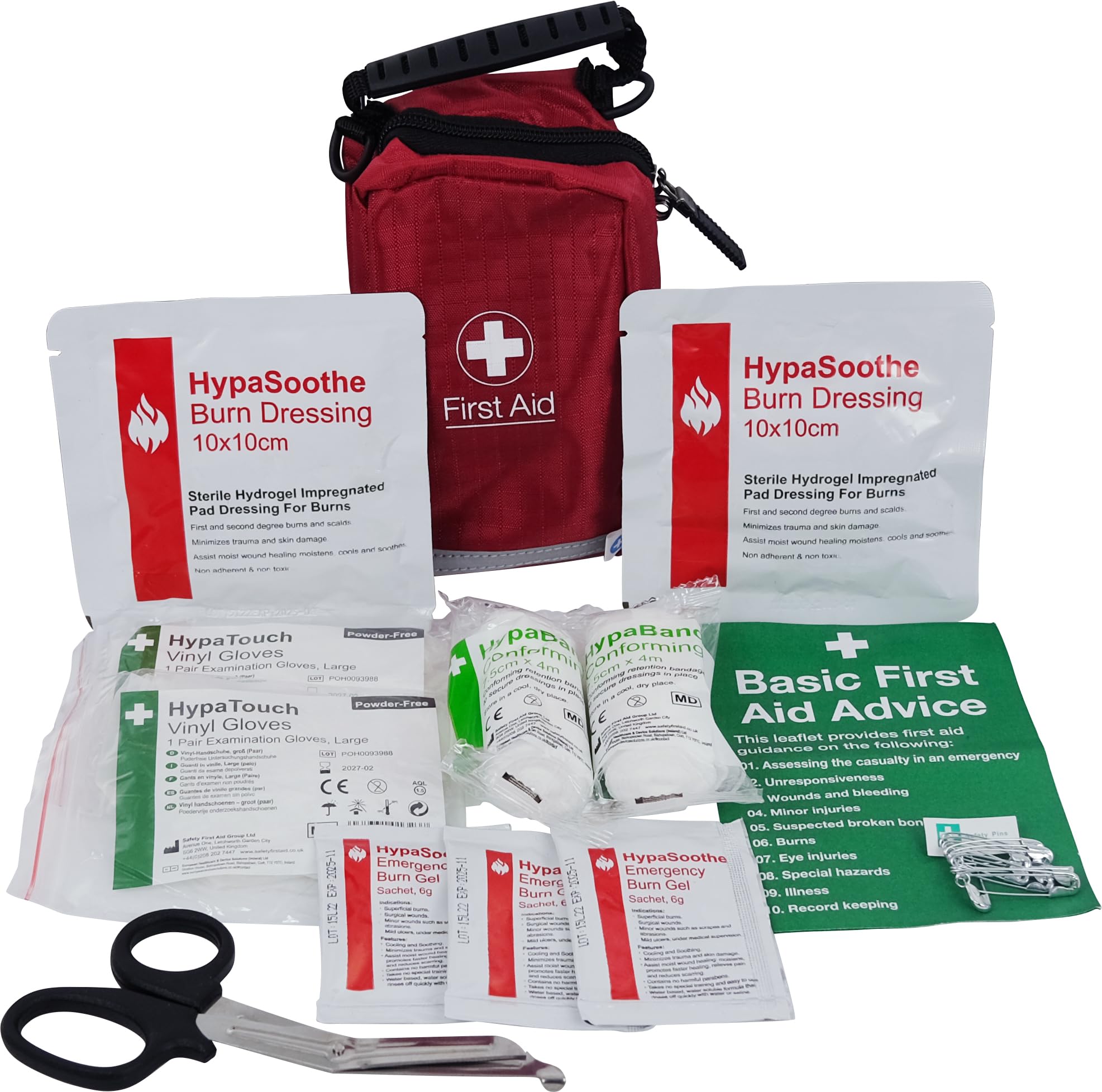 Safety First Aid Group Group Burn Stop Burns First Aid Kit in Bag, Small Fully Stocked — image 1