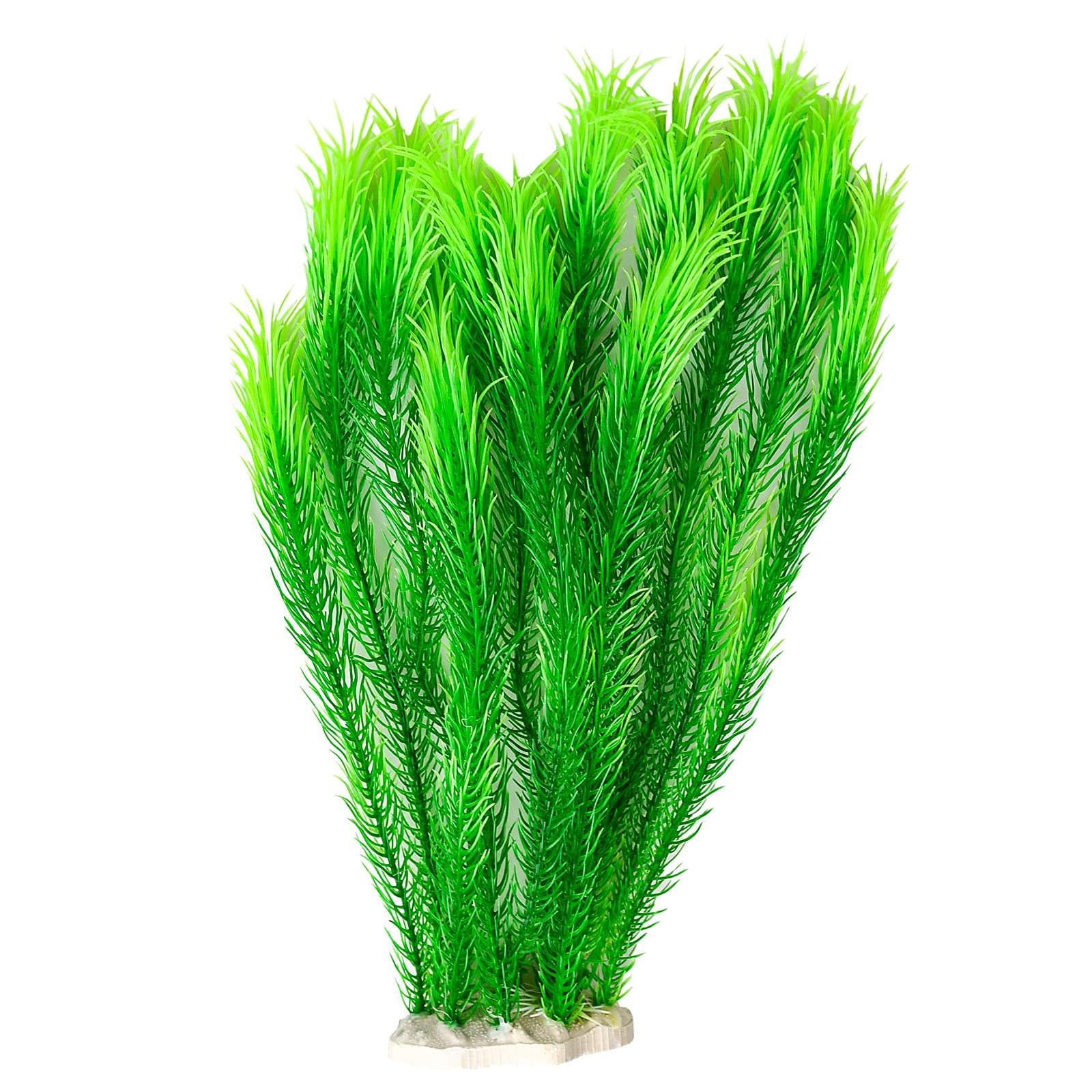 NathrBTV Aquarium Plant Artificial Plastic Fish Tank Plants for Aquarium Fish Tank Aquatic Greenery Decoration Water Grass Plants 35cm/13.8inch