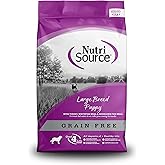 NutriSource Grain Free Dry Puppy Food for Large Breeds, Turkey, Whitefish and Menhaden Fish Meal, 26LB