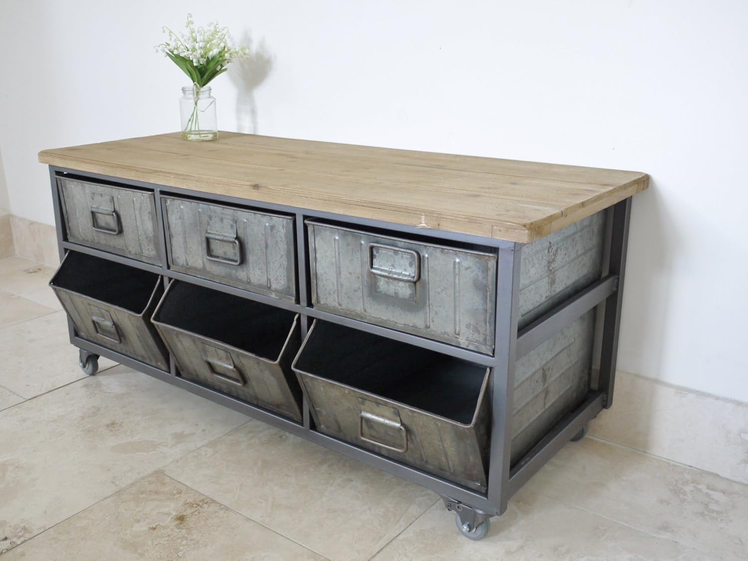 Get Goods Industrial Metal Storage Cabinet 6 Metal Drawers