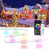 Permanent Outdoor Lights for House, 200ft Smart RGB LED Outdoor Christmas Lights with App/Remote Control, IP67 Waterproof Lighting with Multi Scene Modes for Daily, Party, Holiday, Garden Decor