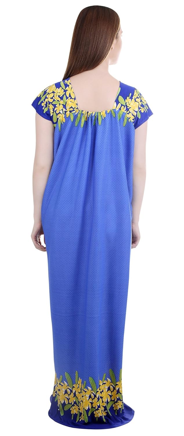 noty women's satin nighty - dotted print