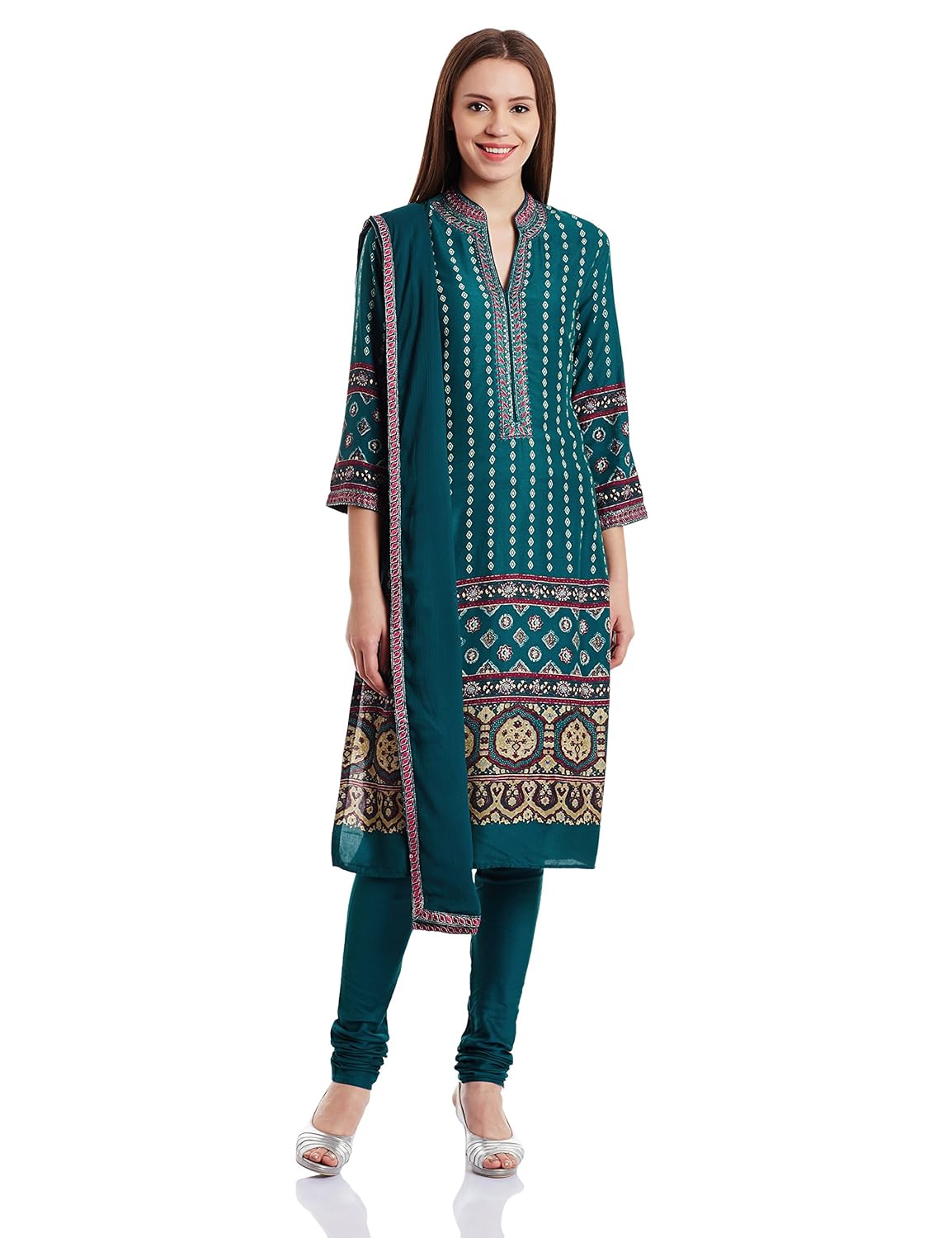 biba women's straight salwar suit