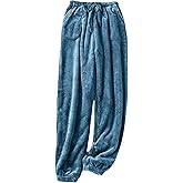 Fiona Jolin Women's Plush Fluffy Pajama Pants Winter Warm Fuzzy Fleece Lounge Bottoms Sleepwear with Pockets