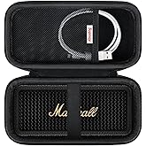 Supmay Hard Carrying Case for Marshall Emberton II/III Portable Bluetooth Speaker, Wireless Speaker Protection Case with Mesh Pocket for USB-C Charging Cable, Black