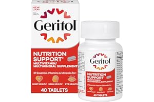 Geritol, Multivitamin Supplement, Contains Antioxidants, Vitamins B, C, E & D and Iron, Minerals, Gluten-Free, Non-GMO, No Artificial Sweeteners, 40 Tablets