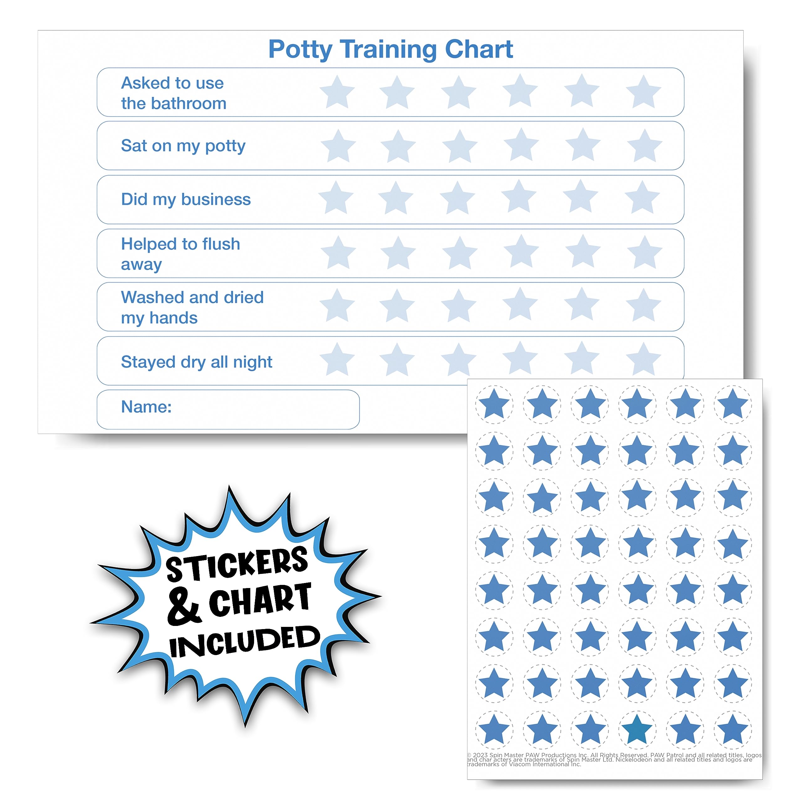 Paw Patrol Baby Boys Toddler Potty Training Pant and Starter Kit with Stickers and Tracking Chart in Sizes 18m, 2t, 3t, 4t