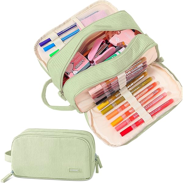 Showudesigns Cute Axolotl Pencil Case For Girls 6-8 8-10 10-12 Pencil Pouch Holder Large Capacity Pencil Box School Stationery Lightweight Pen Case Box Desk Organizer With Zipper Pink - View #9