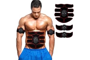 CELFER ABS Stimulator, Muscle Toner, Portable Ab Stimulator for Abdomen/Arm/Leg Train, USB Rechargeable Muscle Trainer for Men and Woman (Black)