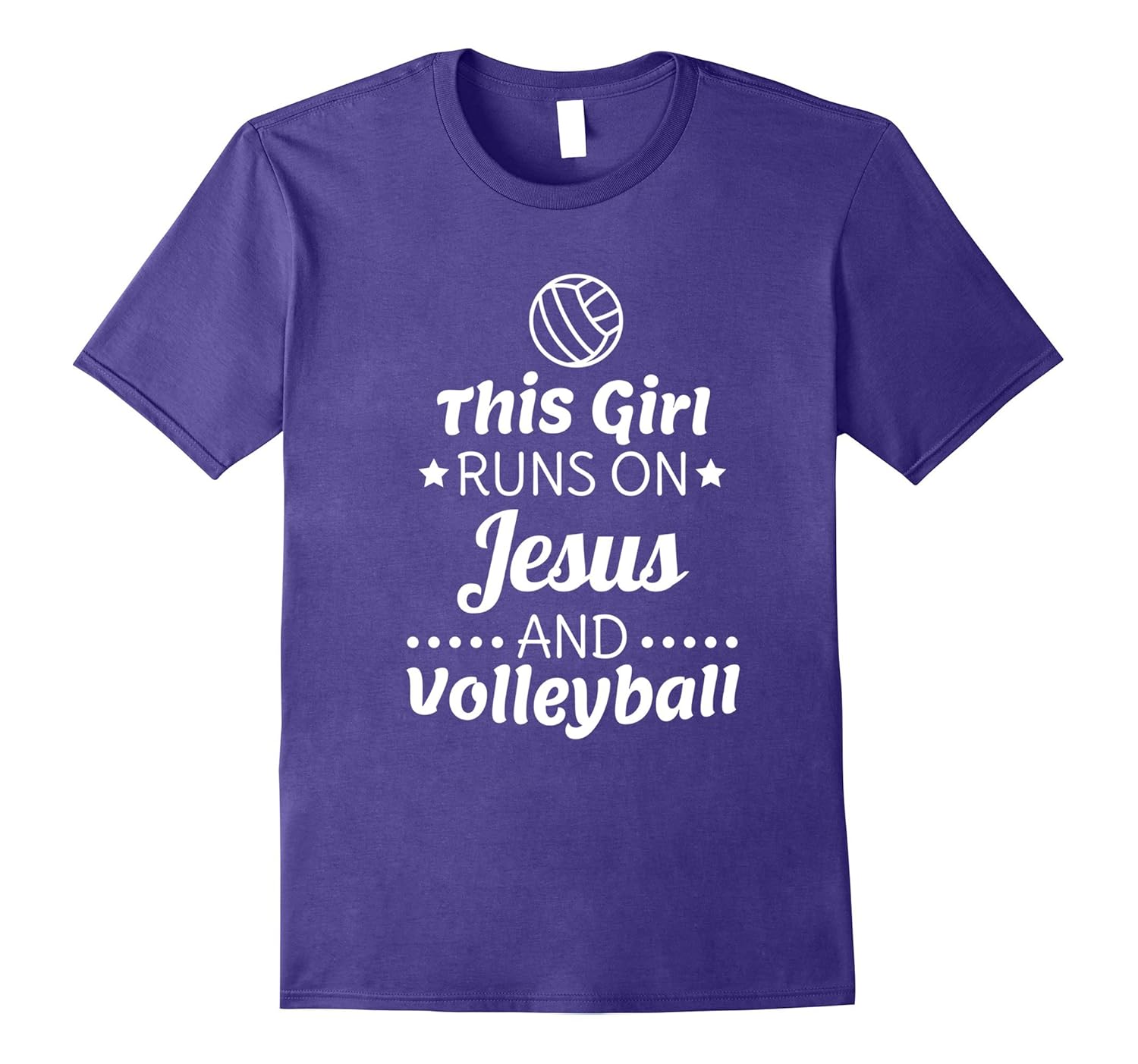 Volleyball Shirt Shirt, Girls Volleyball Gift, Runs on Jesus-Rose