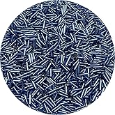 YHYPOCI 90g Glass Bugle Beads 7x2mm Embroidery Tube Glass Spacer Bulk Small Craft Long Beads for Necklaces Bracelets Earrings DIY Jewelry Making(Light Blue)