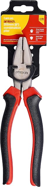Amtech Combination Pliers 200mm Drop-Forged Steel Cushioned Grip view 3