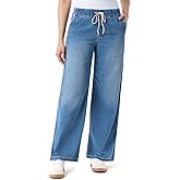 Gloria Vanderbilt Womens Relaxed Drawstring Pull on Wide Leg Jean Standard