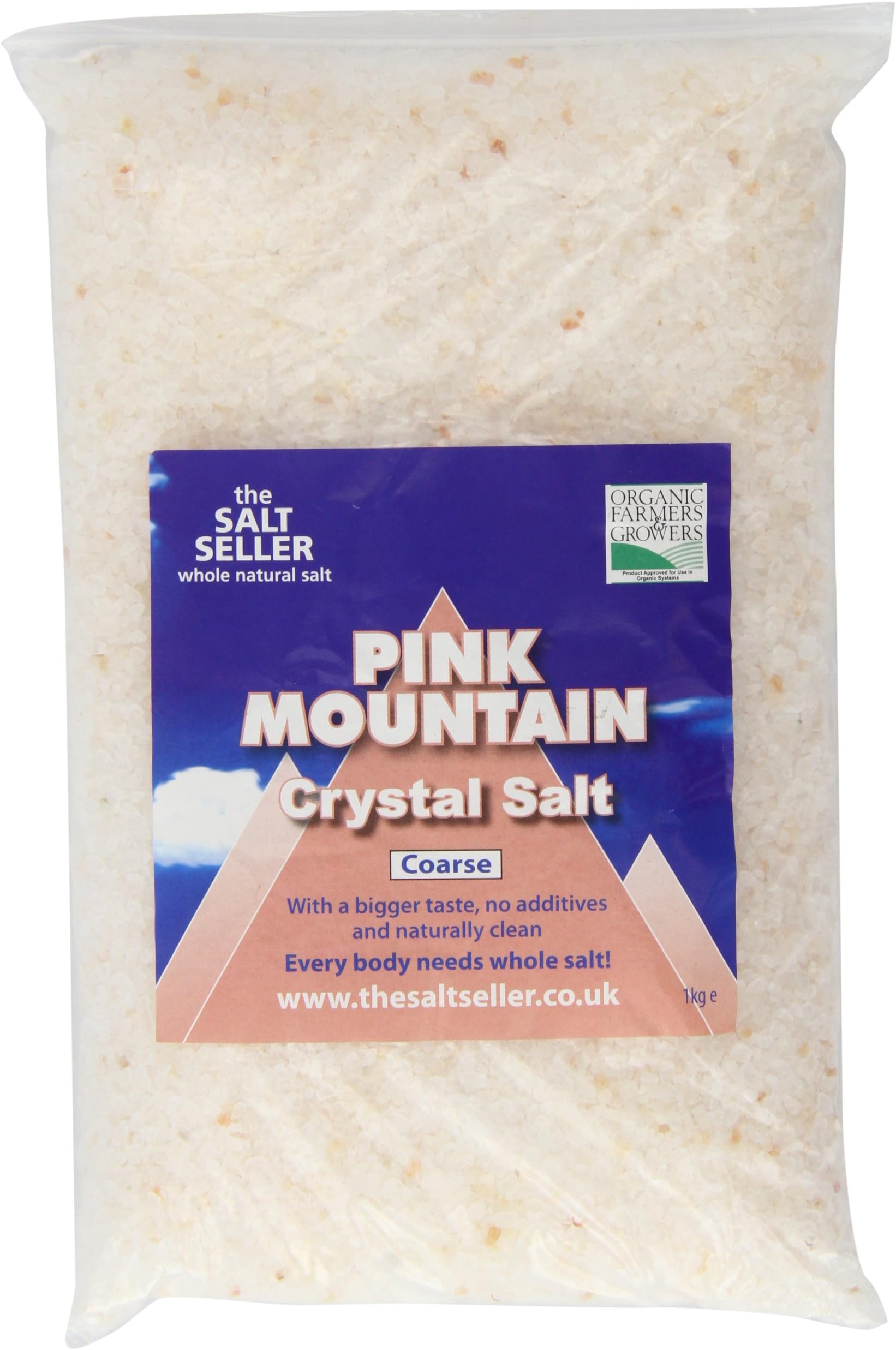 The Salt Seller Organic Pink Himalayan Coarse Salt 1 kg (Pack of 2)