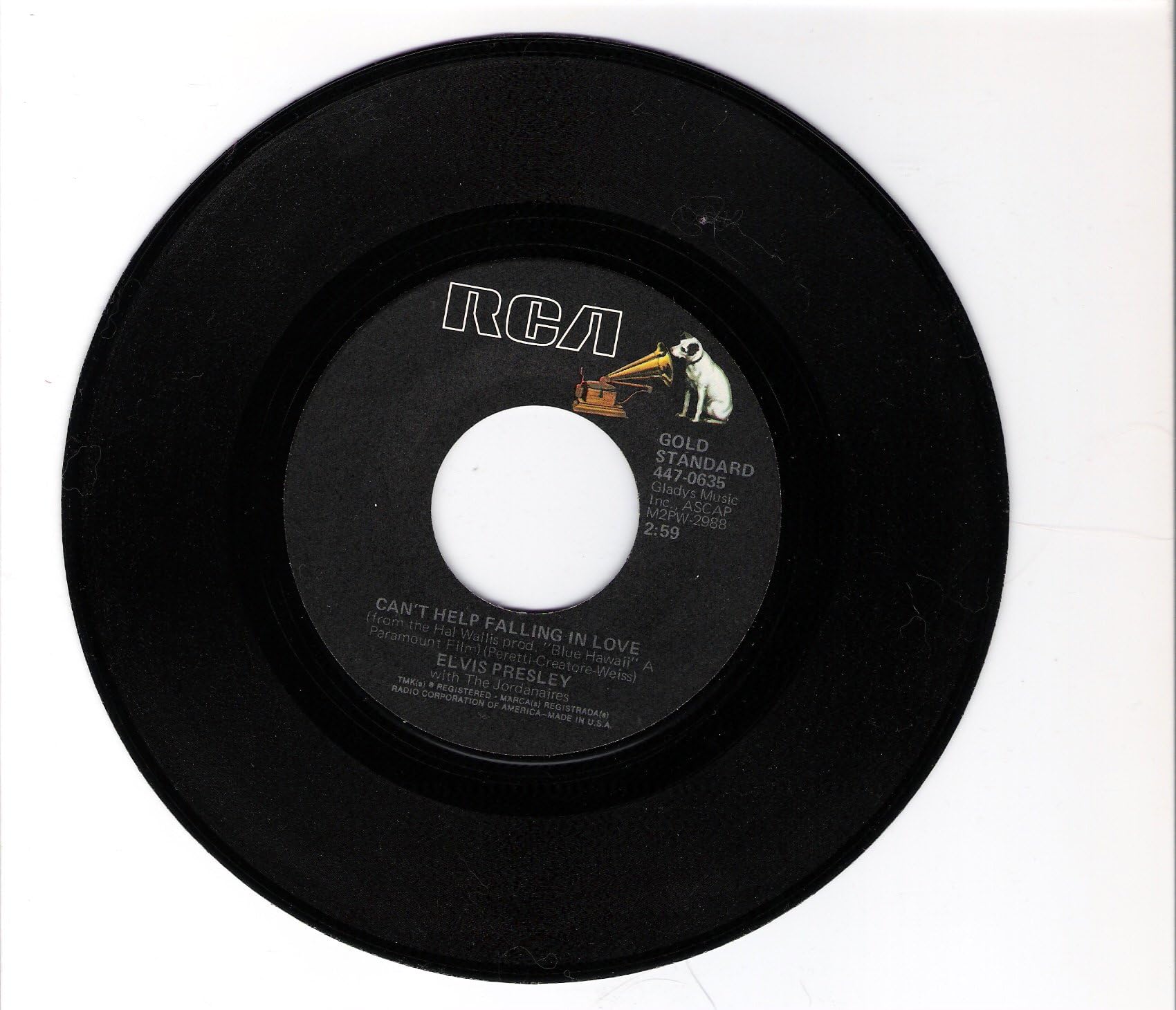 Can't Help Falling In Love / Rock-A-Hula Baby 7" 45