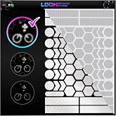 LOOM&reg; Reflective Stickers for Bikes &amp; Helmets | 67pc Brilliant, Gray | High-intensity German ORAFOL film for long-range headlight visibility, with durable adhesive for bikes, helmets and gear