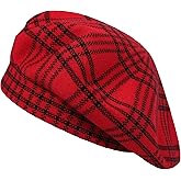 ZLYC Womens French Beret Hat Reversible Knitted Thickened Warm Cap for Ladies Girls