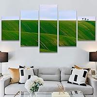 SIGNWIN 5 Panel Canvas Wall Art Greenlands for Home Decorations Ready to Hang - 60