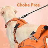 Funfox Dog Harness Small No Pull Vest with Handle Reflective Strips Orange view 4