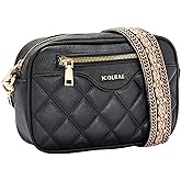 ICOLRAE Crossbody Bags for Women Vegan Leather Crossbody Purses Small Shoulder Handbags Purse for Women with Adjustable Strap