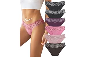 Which is Seamless Underwear for Women Sexy No Show Bikini Panties Lace Ladies High Cut Hipster Invisible Cheeky 6 Pack S-XL