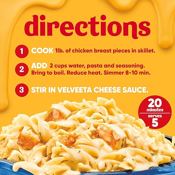 VELVEETA SKILLETS CHICKEN ALFREDO ONE PAN DINNER KIT, 12.5 OZ BOX