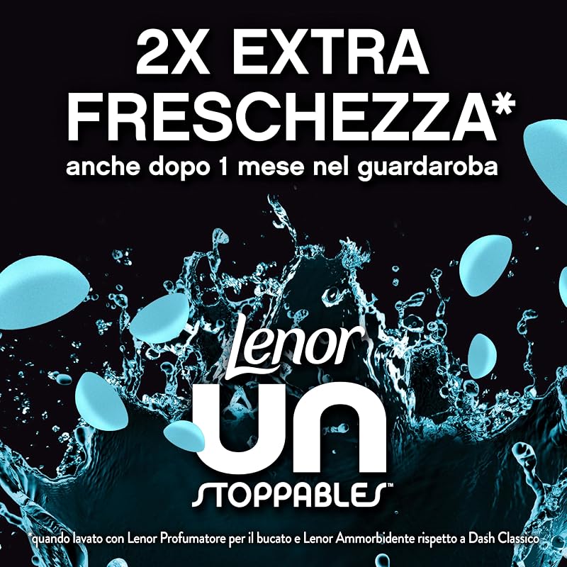 Profumatore Bucato Lavatrice Perle Profumate, Unstoppables Fresh, Maxi Formato 6 x 195g, Intensificatore Di Profumo