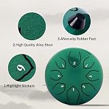 Musfunny 6 Inch Steel Tongue Drum 8 Notes C Major with Bag Drums for Kids view 3