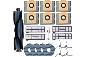 Pymin 20 Pack Replacement Accessories for eufy X10 Pro Omni Robot Vacuum Cleaner, 1 Main Brush, 4 Filter, 6 Dust Bag,4 Mop Pads, 4 Side Brush,1 Cleaning Brush