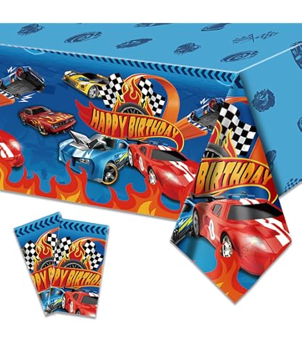 thumbnail image 2 of Lightning McQueen Race Car Party Supplies - 20 Plates, 20 Napkins, 1 Tablecloth For Cars Theme Birthday 2 of 14