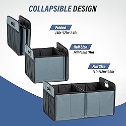 Simple Deluxe Car Trunk Organizer, 2 Compartments