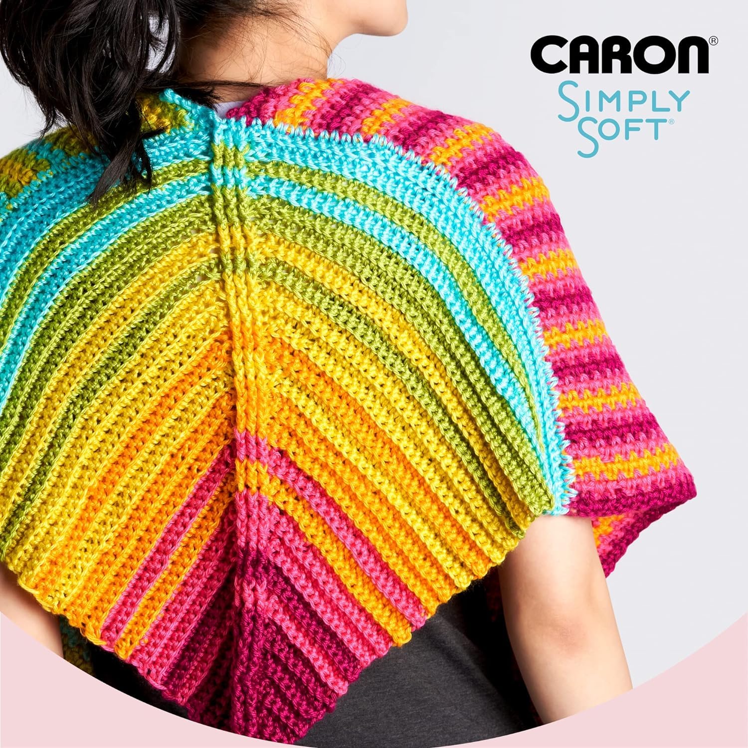 Caron Simply Soft Solids Yarn (4) Medium Gauge 100% Acrylic - 6 oz - White - Machine Wash & Dry