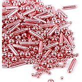Rose Gold Sprinkles for Cake Decorating 7 Ounces, Rose Pearl Sugar Cupcake Toppings, Cookies, Ice Cream, 7Ounces Cake Decorat