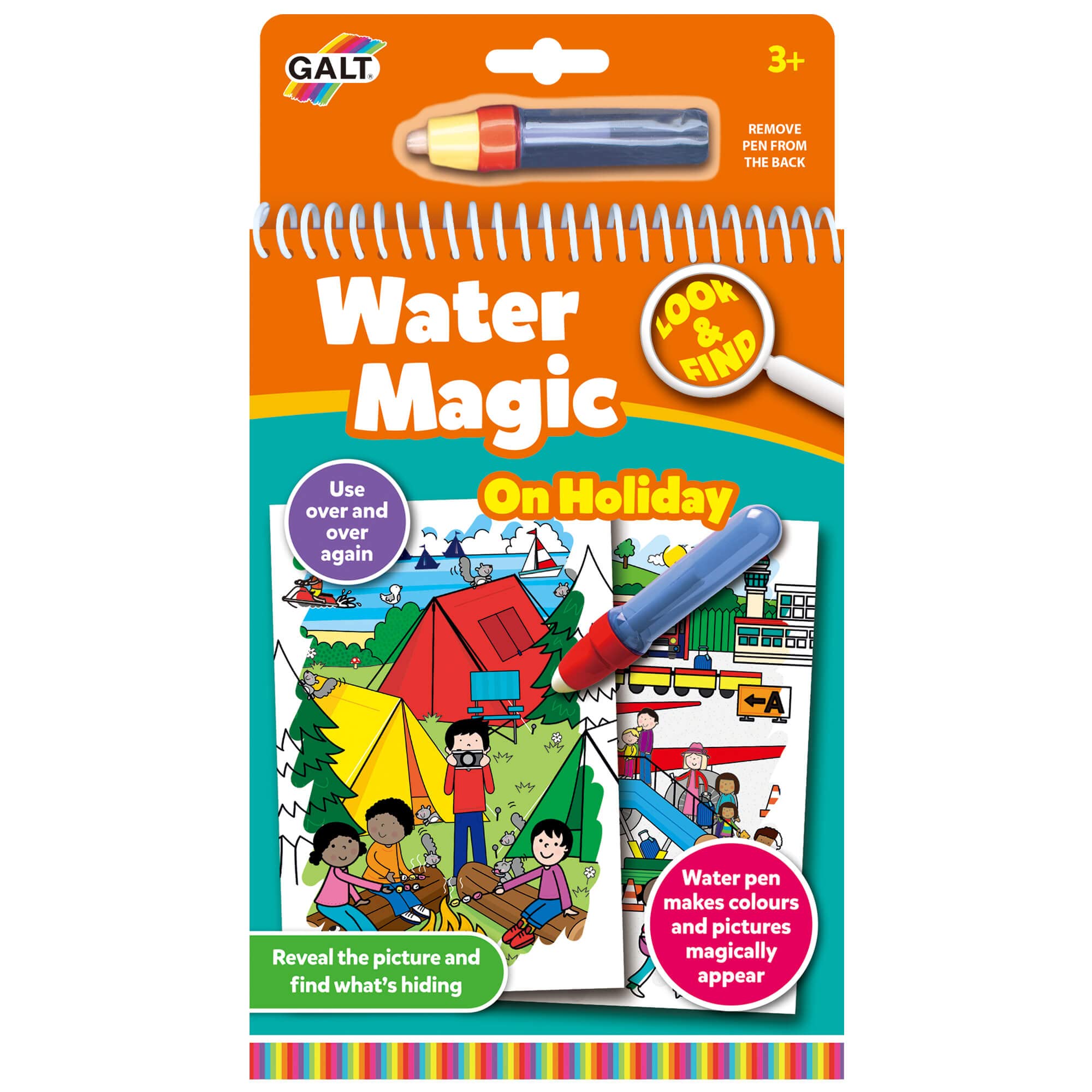 Galt Toys, Water Magic - Look and Find On Holiday, Colouring Books for Children, Ages 3 Years Plus
