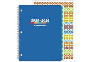 INDEME Student Planner 2025-2026 - Academic Planner 2025-2026, July 2025 - June 2026, 11" × 9", Weekly Lesson Planner, Monthly & Weekly School Planner for Middle or High School, Stickers, Week's Goals, Tabs